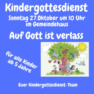 Kindergottesdienst Oktober 24